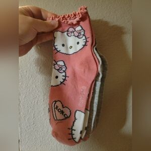 NWOT Hello Kitty Sanrio Pink, Grey, & White Sock Bundle With Purple NWOT Pen